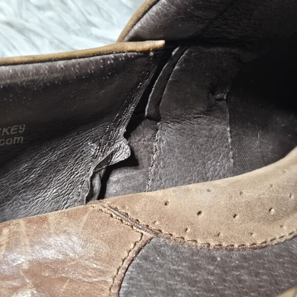 Born Womens Kinney Boot Size 9 Block Heel Shootie Brown Leather Slip On Shoe - Picture 6 of 10